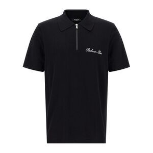 Balmain Men's Logo Embroidery Polo Shirt